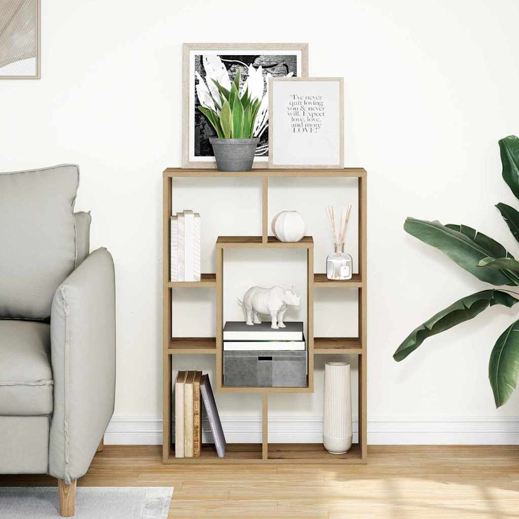 vidaXL Βιβλιοθήκη Αρτισιανή Δρυς 63x20x90 εκ. από Επεξεργασμένο Ξύλο