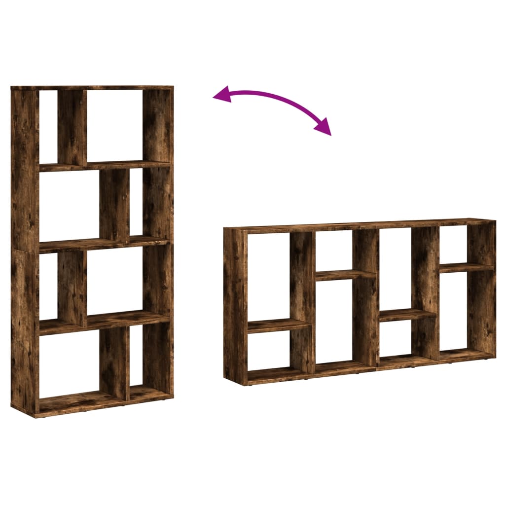 vidaXL Βιβλιοθήκη Καπνιστή Δρυς 60x20x120 εκ. από Επεξεργασμένο Ξύλο