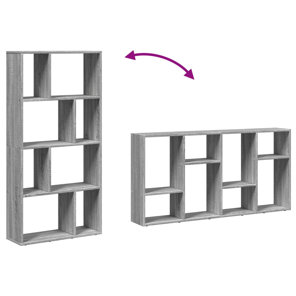 vidaXL Βιβλιοθήκη Γκρι Sonoma 60x20x120 εκ. από Επεξεργ. Ξύλο