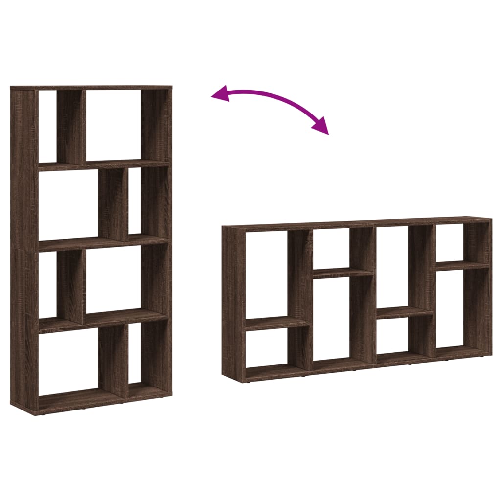 vidaXL Βιβλιοθήκη Καφέ Δρυς 60x20x120 εκ. από Επεξεργασμένο Ξύλο