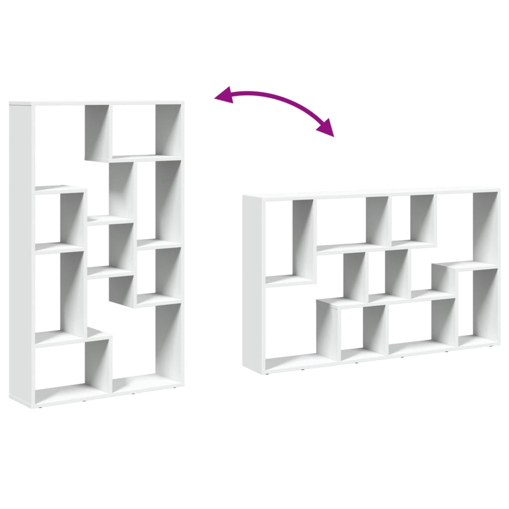 vidaXL Βιβλιοθήκη Λευκή 72x20x120 εκ. από Επεξεργασμένο Ξύλο