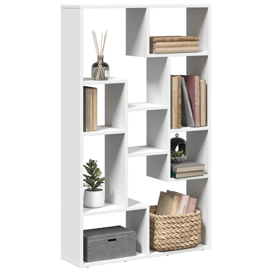 vidaXL Βιβλιοθήκη Λευκή 72x20x120,5 εκ. από Επεξεργασμένο Ξύλο