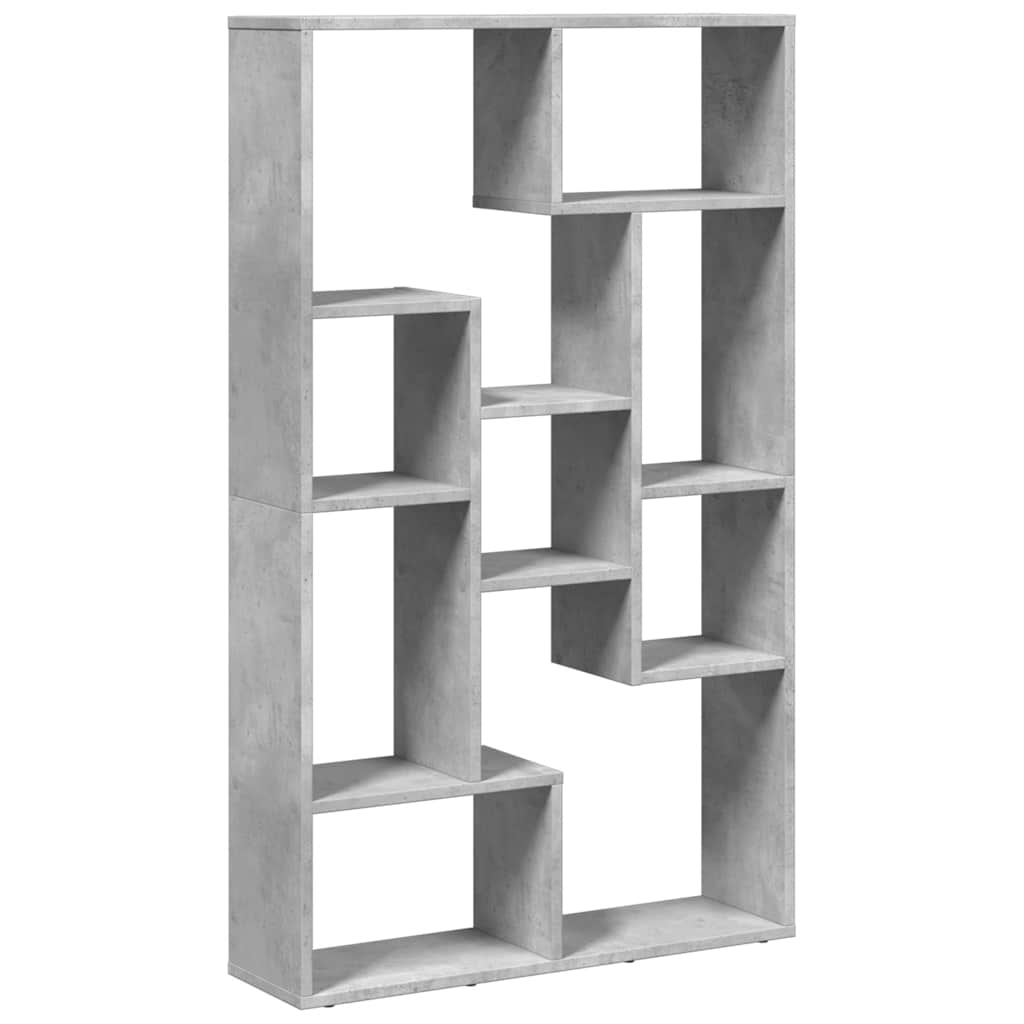 vidaXL Βιβλιοθήκη Γκρι Σκυροδέματος 72x20x120,5 εκ. Επεξεργ. Ξύλο