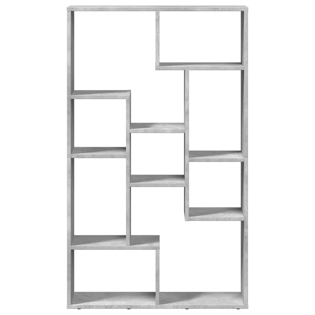 vidaXL Βιβλιοθήκη Γκρι Σκυροδέματος 72x20x120,5 εκ. Επεξεργ. Ξύλο