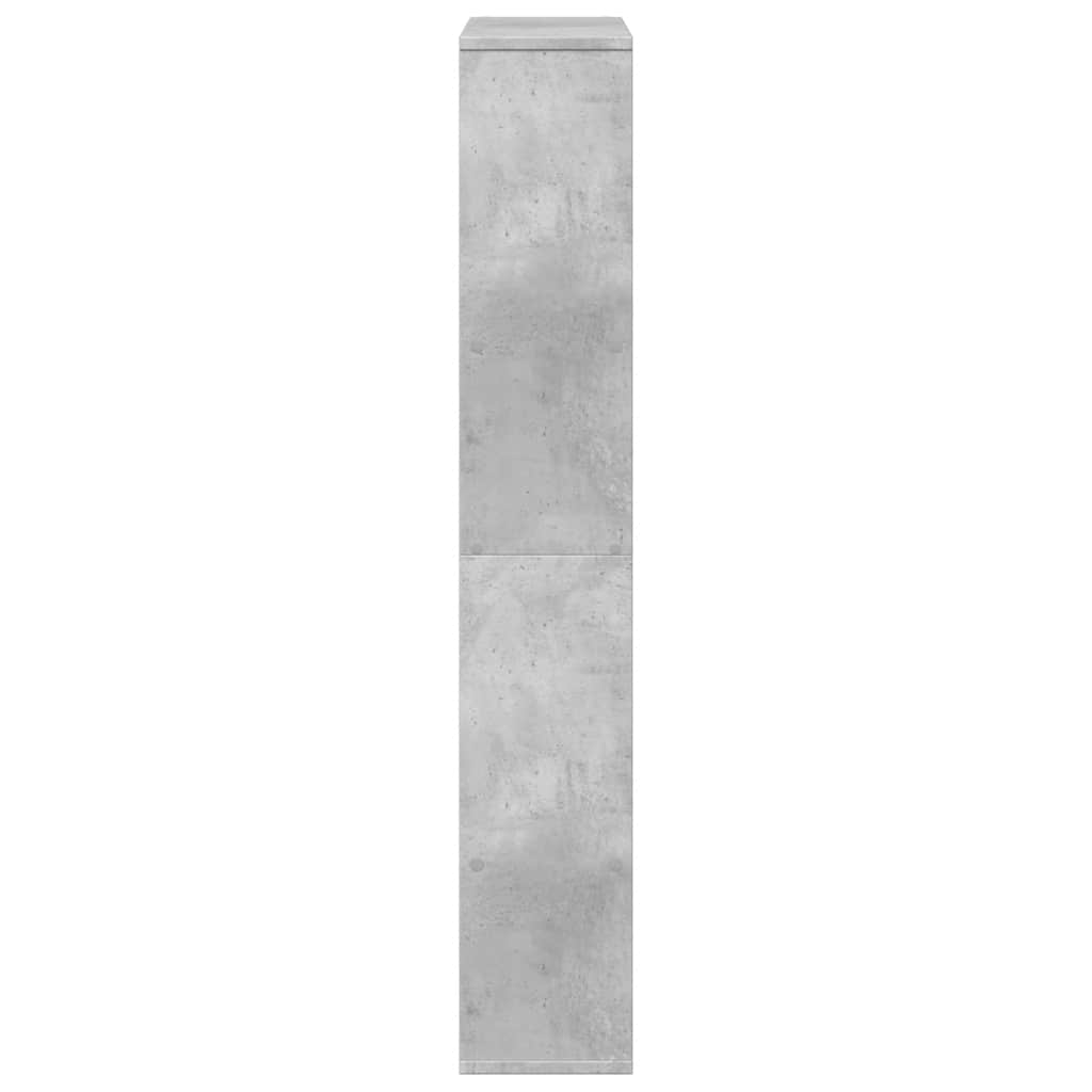 vidaXL Βιβλιοθήκη Γκρι Σκυροδέματος 72x20x120,5 εκ. Επεξεργ. Ξύλο