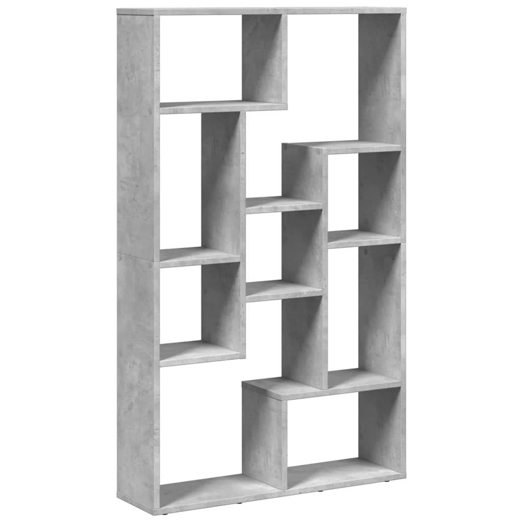 vidaXL Βιβλιοθήκη Γκρι Σκυροδέματος 72x20x120,5 εκ. Επεξεργ. Ξύλο
