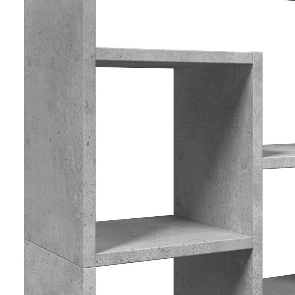 vidaXL Βιβλιοθήκη Γκρι Σκυροδέματος 72x20x120,5 εκ. Επεξεργ. Ξύλο