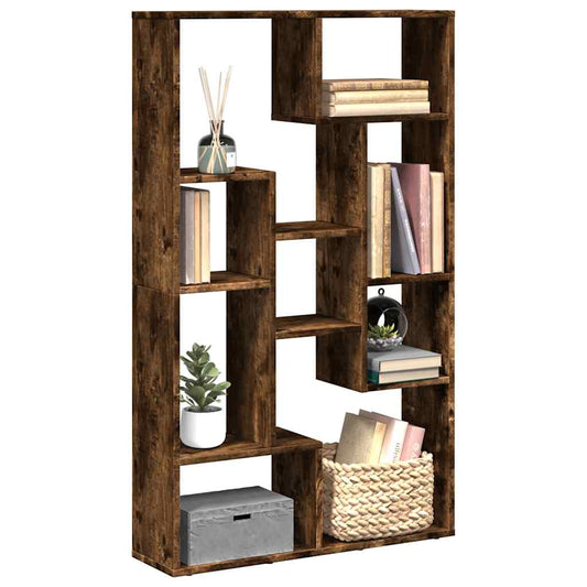 vidaXL Βιβλιοθήκη Καπνιστή Δρυς 72x20x120,5 εκ. από Επεξεργασμένο Ξύλο