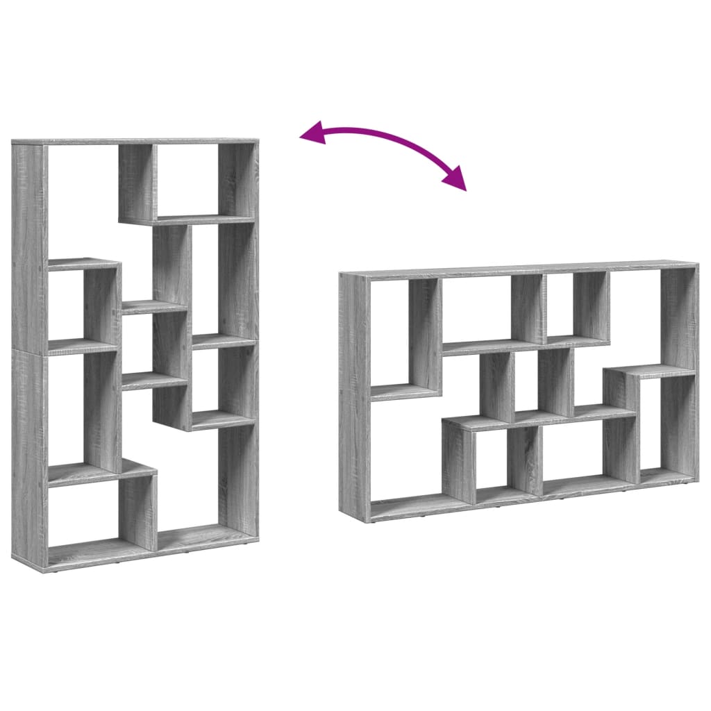 vidaXL Βιβλιοθήκη Γκρι Sonoma 72x20x120 εκ. από Επεξεργασμένο Ξύλο