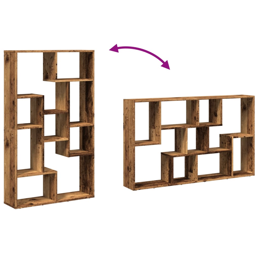 vidaXL Βιβλιοθήκη Όψη Παλαιού Ξύλου 72x20x120 εκ. Επεξεργασμένο Ξύλο