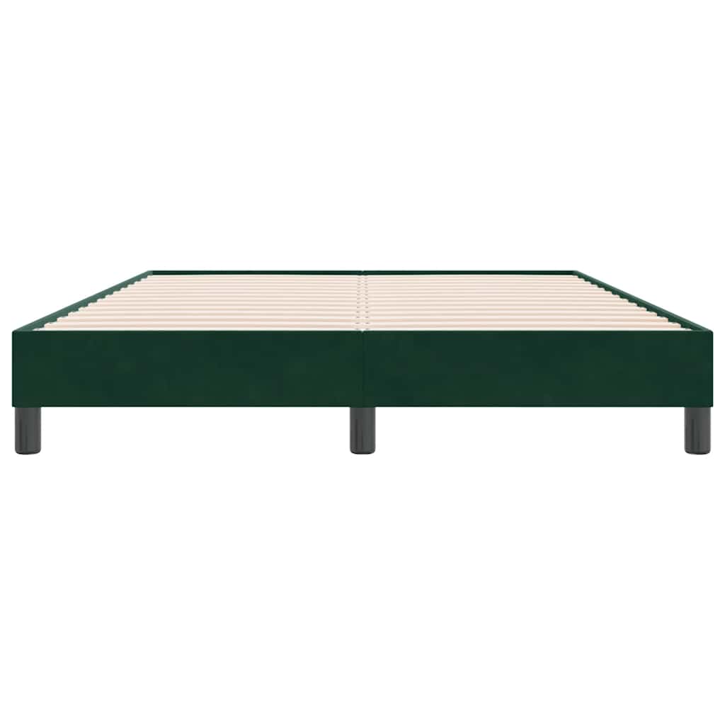 vidaXL Πλαίσιο κρεβατιού χωρίς στρώμα Σκούρο πράσινο Βελούδινο