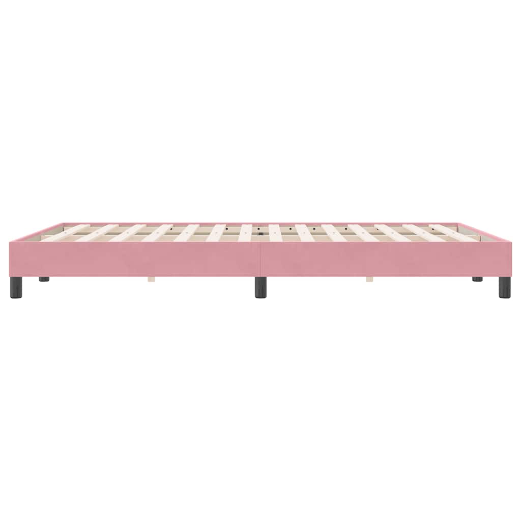 vidaXL Πλαίσιο κρεβατιού χωρίς στρώμα Ροζ 140x220 cm Βελούδινο