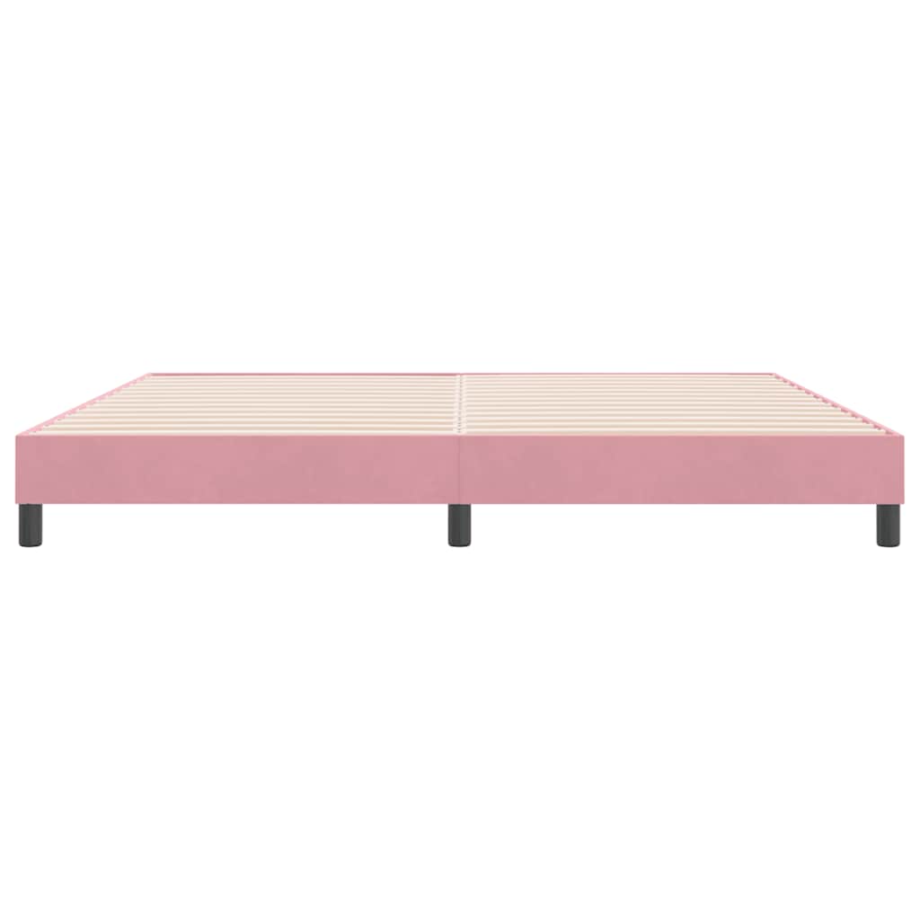 vidaXL Πλαίσιο κρεβατιού χωρίς στρώμα ροζ 180x220 cm Βελούδινο