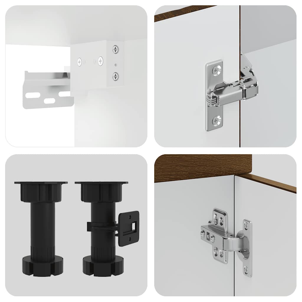 vidaXL Σετ Ντουλαπιών Κουζίνας 7 Τεμαχίων "Kalmar" Καφέ Δρυς από Τεχνητό Ξύλο