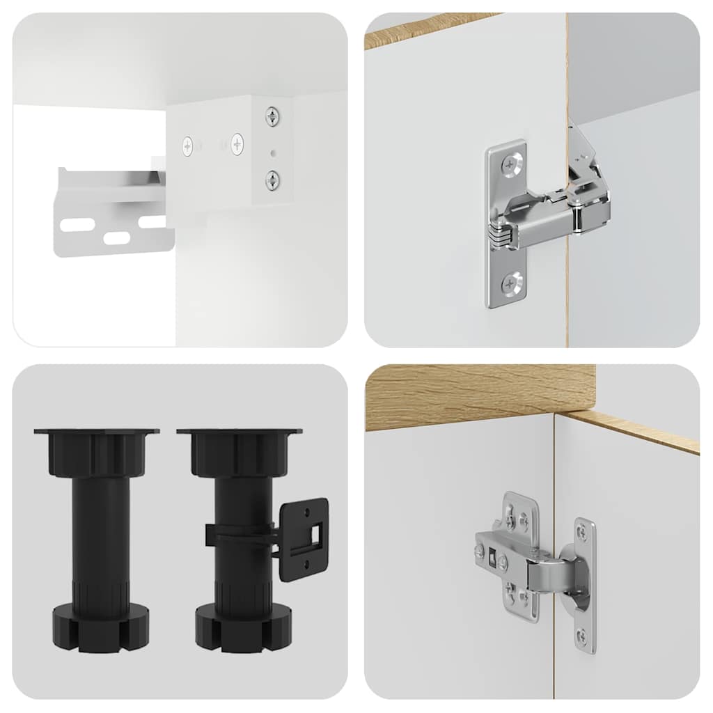 vidaXL Σετ Ντουλαπιών Κουζίνας 7 Τεμαχίων "Lucca" από Τεχνητό Ξύλο Sonoma Δρυς