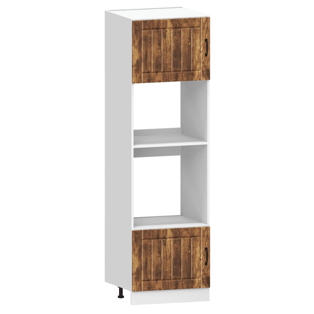 vidaXL Σετ Ντουλαπιών Κουζίνας 7 Τεμαχίων "Lucca" από Καπνιστή Δρυ και Μηχανικά Επενδυμένο Ξύλο