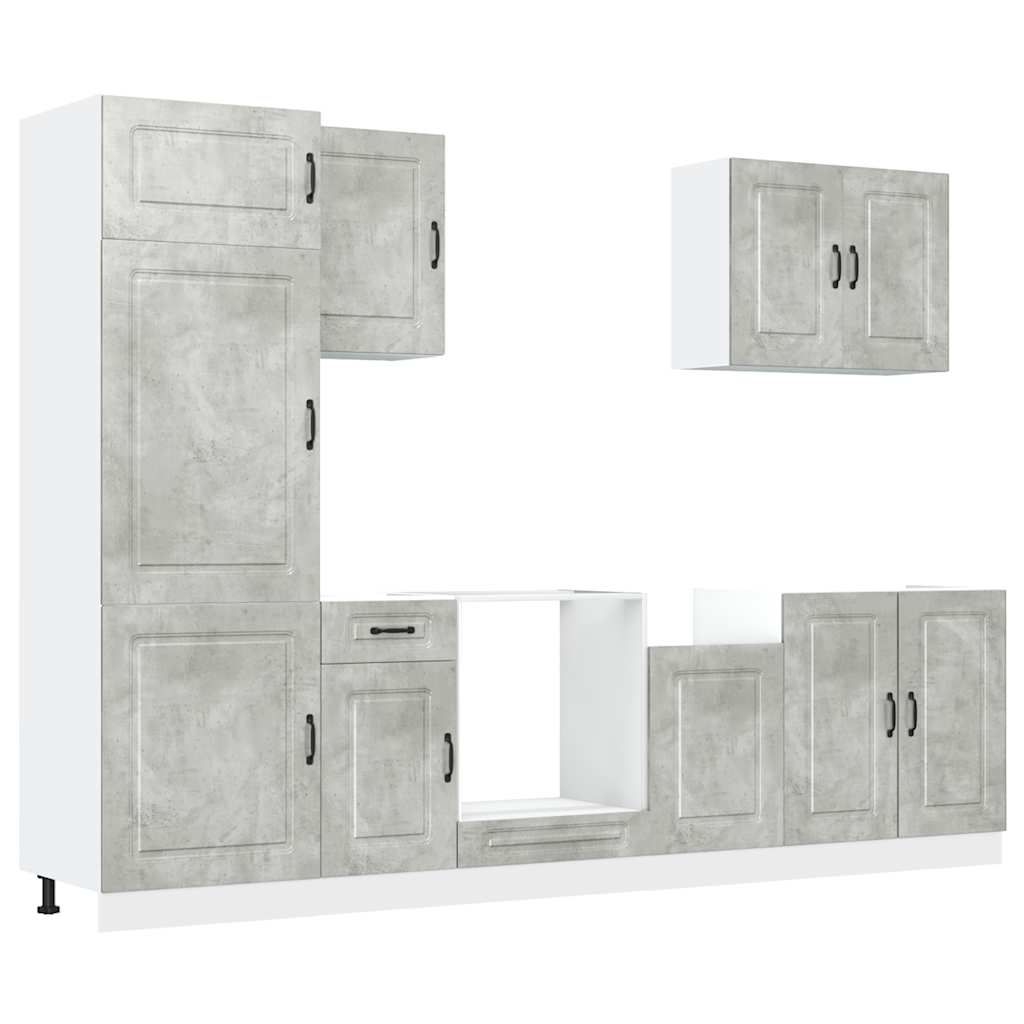 vidaXL Σετ Ντουλάπια Κουζίνας 7 Τεμαχίων Kalmar Επεξεργασμένο Ξύλο