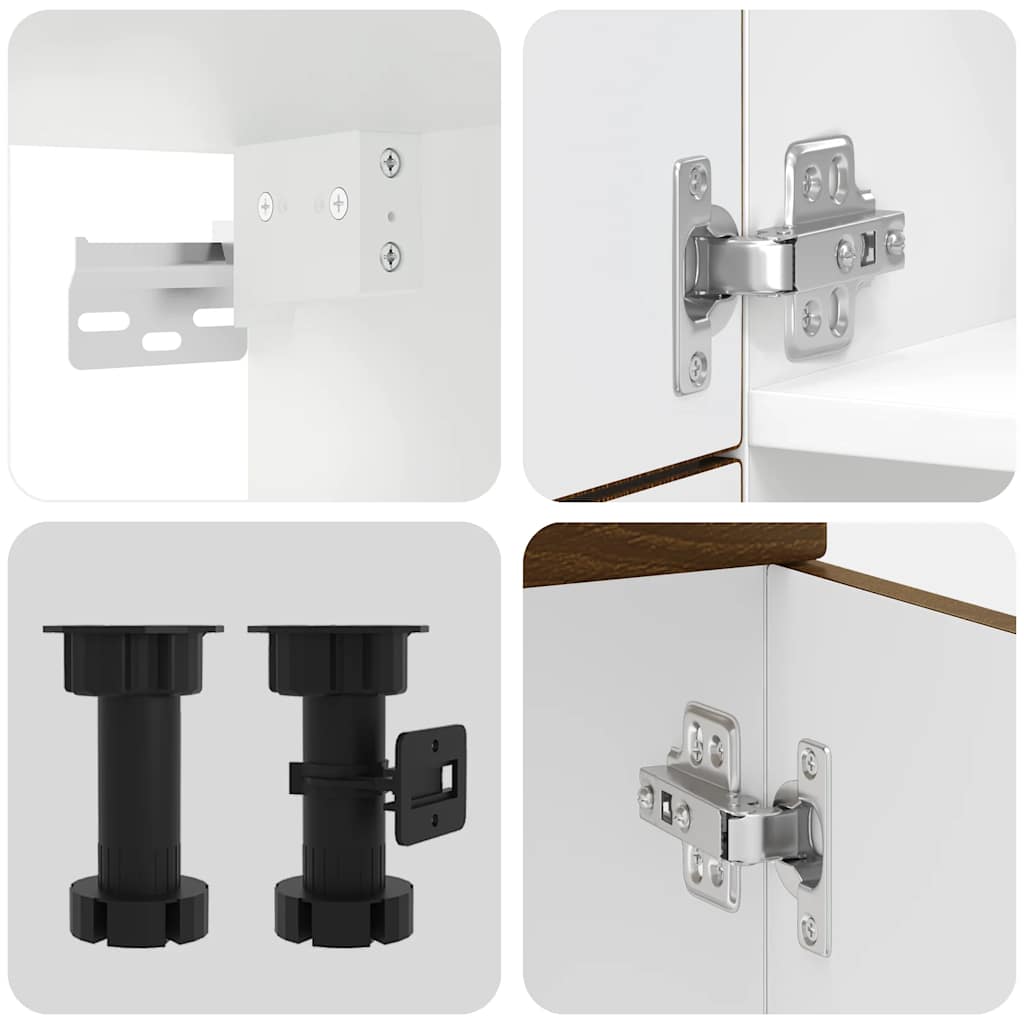 vidaXL Σετ Ντουλαπιών Κουζίνας 7 Τεμαχίων "Kalmar" Καφέ Δρυς από Τεχνητό Ξύλο