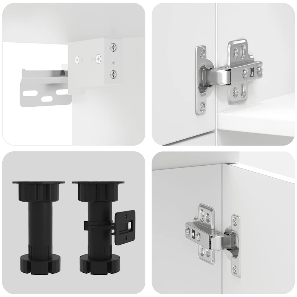 vidaXL Σετ ντουλαπιών κουζίνας 7 τεμαχίων "Lucca" Λευκό μηχανικό ξύλο