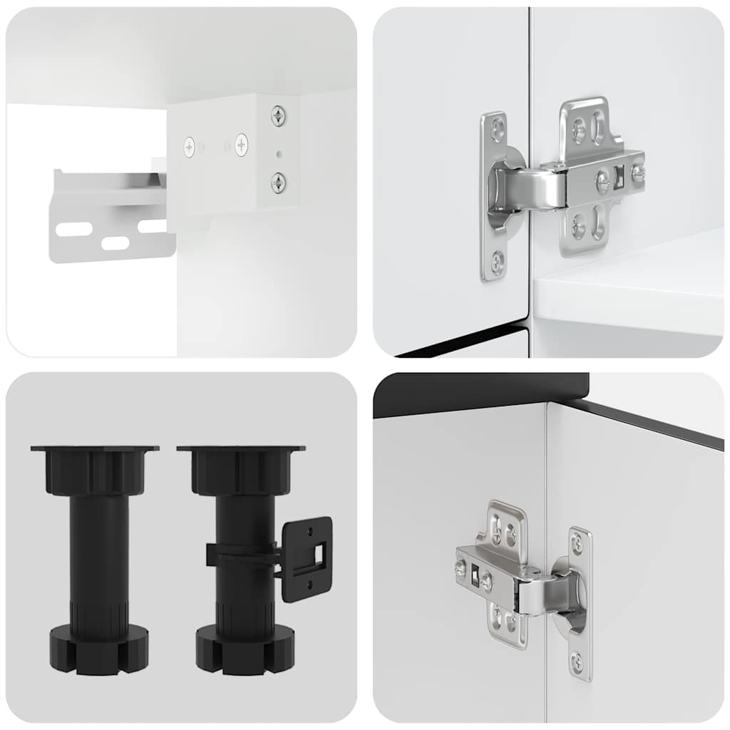 vidaXL Σετ Ντουλάπια Κουζίνας 7 Τεμαχίων Lucca Επεξεργασμένο Ξύλο