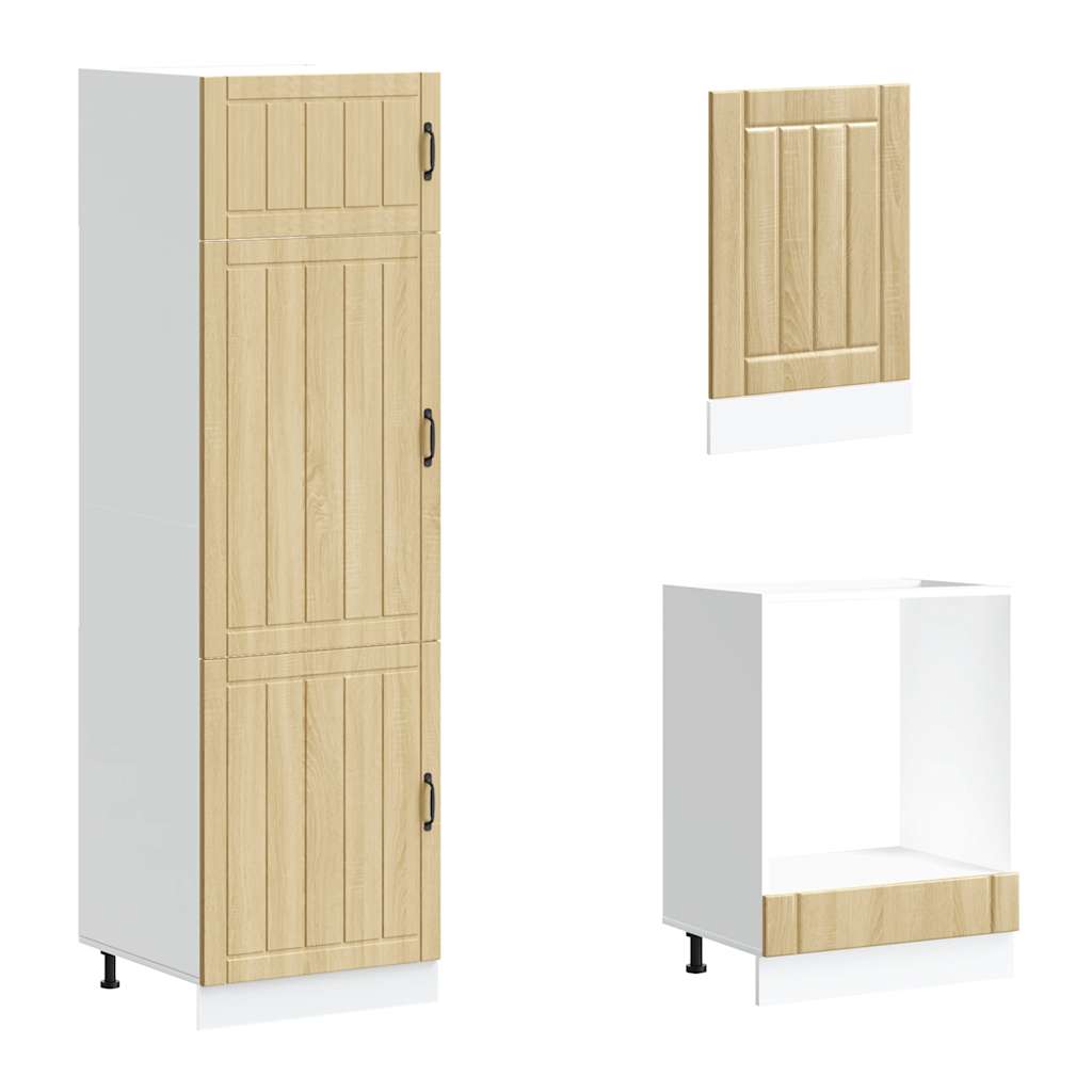 vidaXL Σετ Ντουλάπια Κουζίνας 7 Τεμαχίων Lucca Επεξεργασμένο Ξύλο