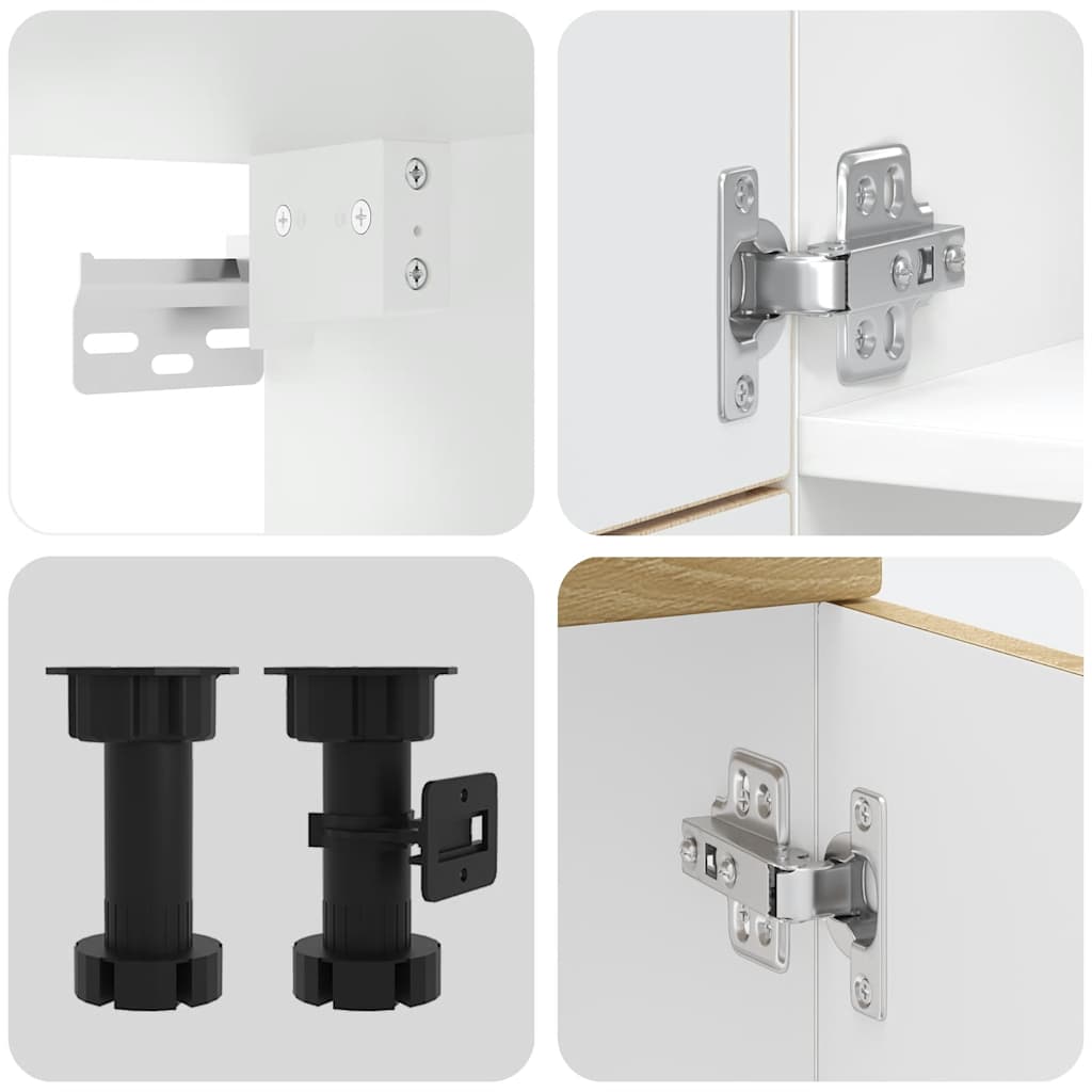 vidaXL Σετ Ντουλάπια Κουζίνας 7 Τεμαχίων Lucca Επεξεργασμένο Ξύλο