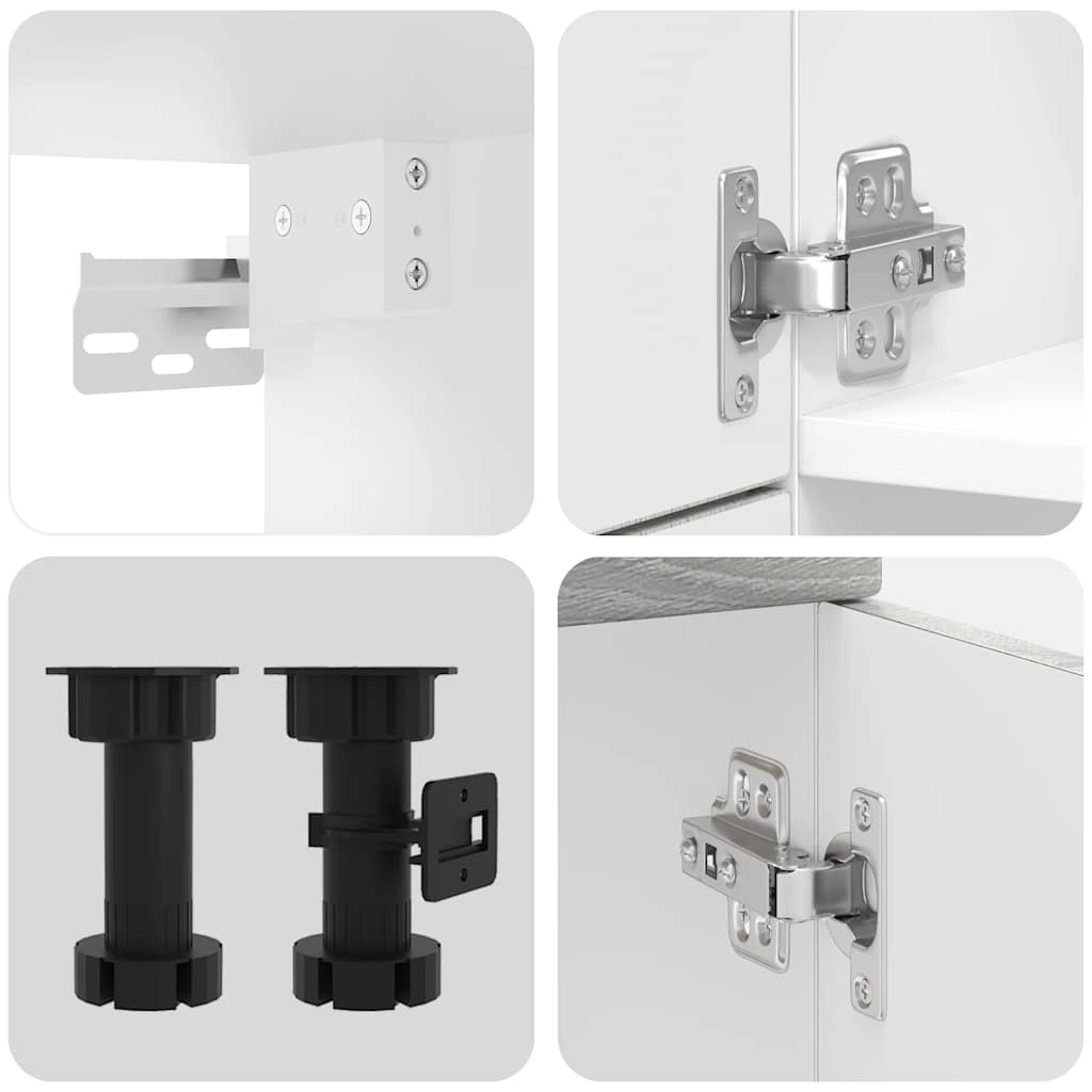 vidaXL Σετ Ντουλάπια Κουζίνας 7 Τεμαχίων Lucca Επεξεργασμένο Ξύλο