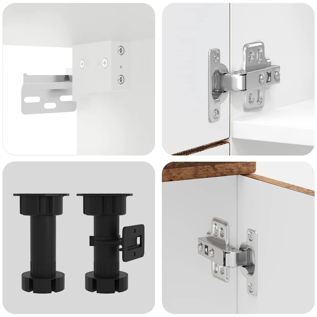 vidaXL Σετ Ντουλάπια Κουζίνας 7 Τεμαχίων Lucca Επεξεργασμένο Ξύλο