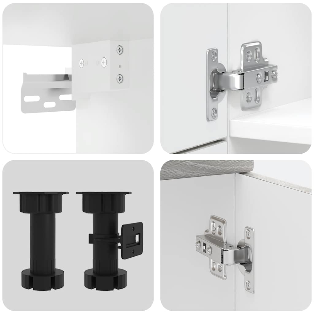 vidaXL Σετ Ντουλαπιών Κουζίνας 7 Τεμαχίων "Porto" Γκρι από Τεχνητό Ξύλο Sonoma