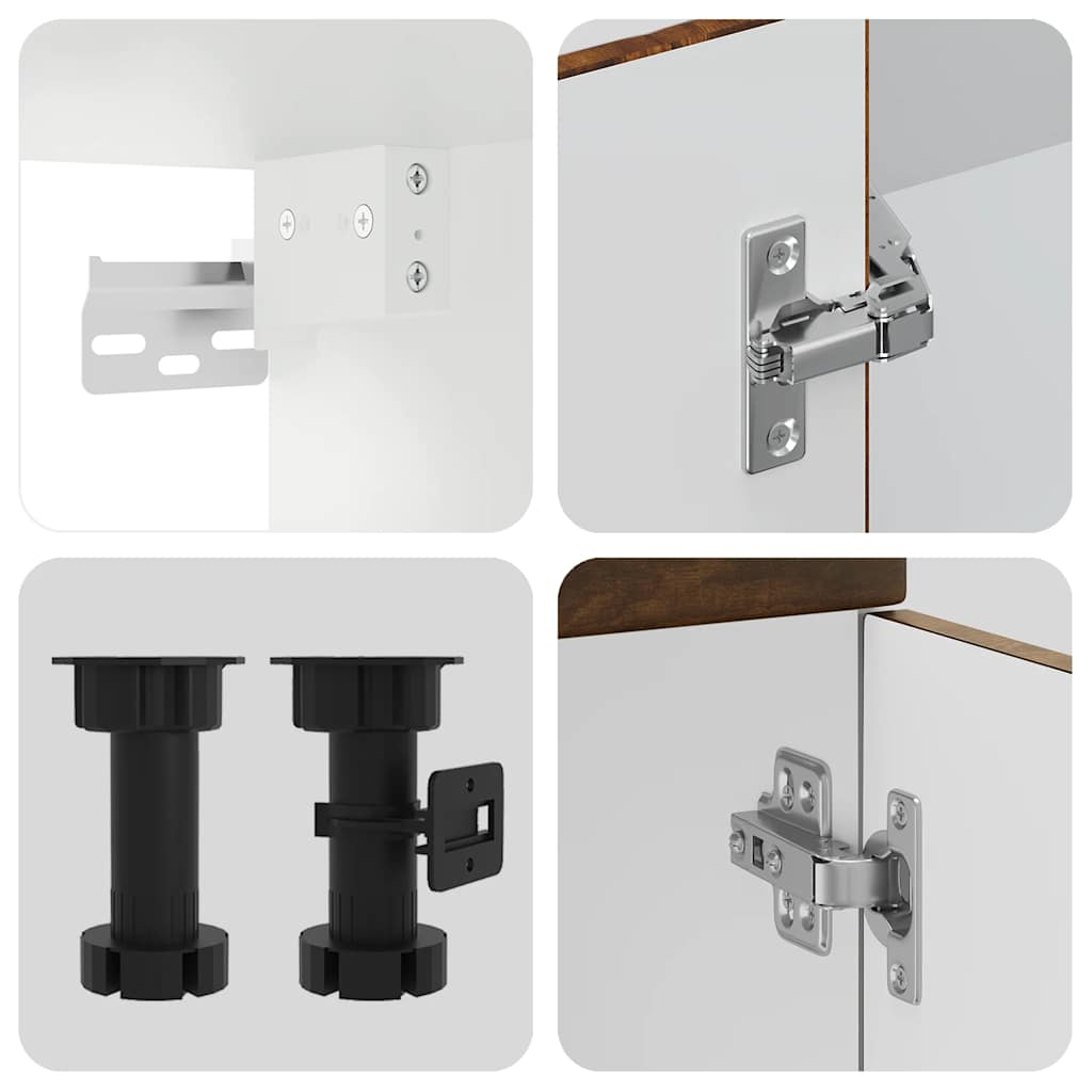 vidaXL Σετ Ντουλάπια Κουζίνας 4 Τεμαχίων Kalmar Επεξεργασμένο Ξύλο