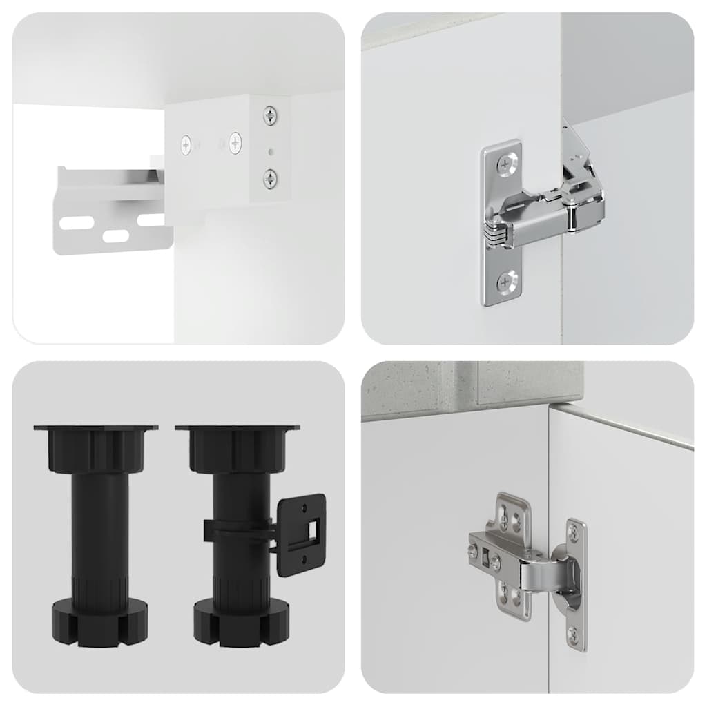 vidaXL Σετ Ντουλάπια Κουζίνας 11 τεμ. Lucca Γκρι Σκυροδ. Επεξ. Ξύλο