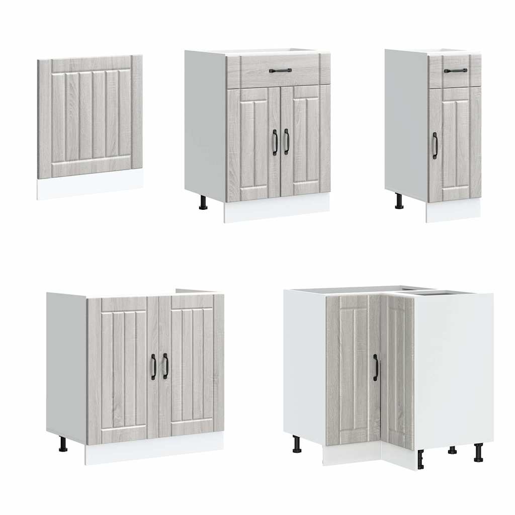 vidaXL Σετ Ντουλάπια Κουζίνας 11 τεμ. Lucca Γκρι Sonoma Επεξ. Ξύλο