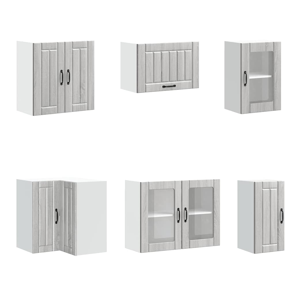 vidaXL Σετ Ντουλάπια Κουζίνας 11 τεμ. Lucca Γκρι Sonoma Επεξ. Ξύλο