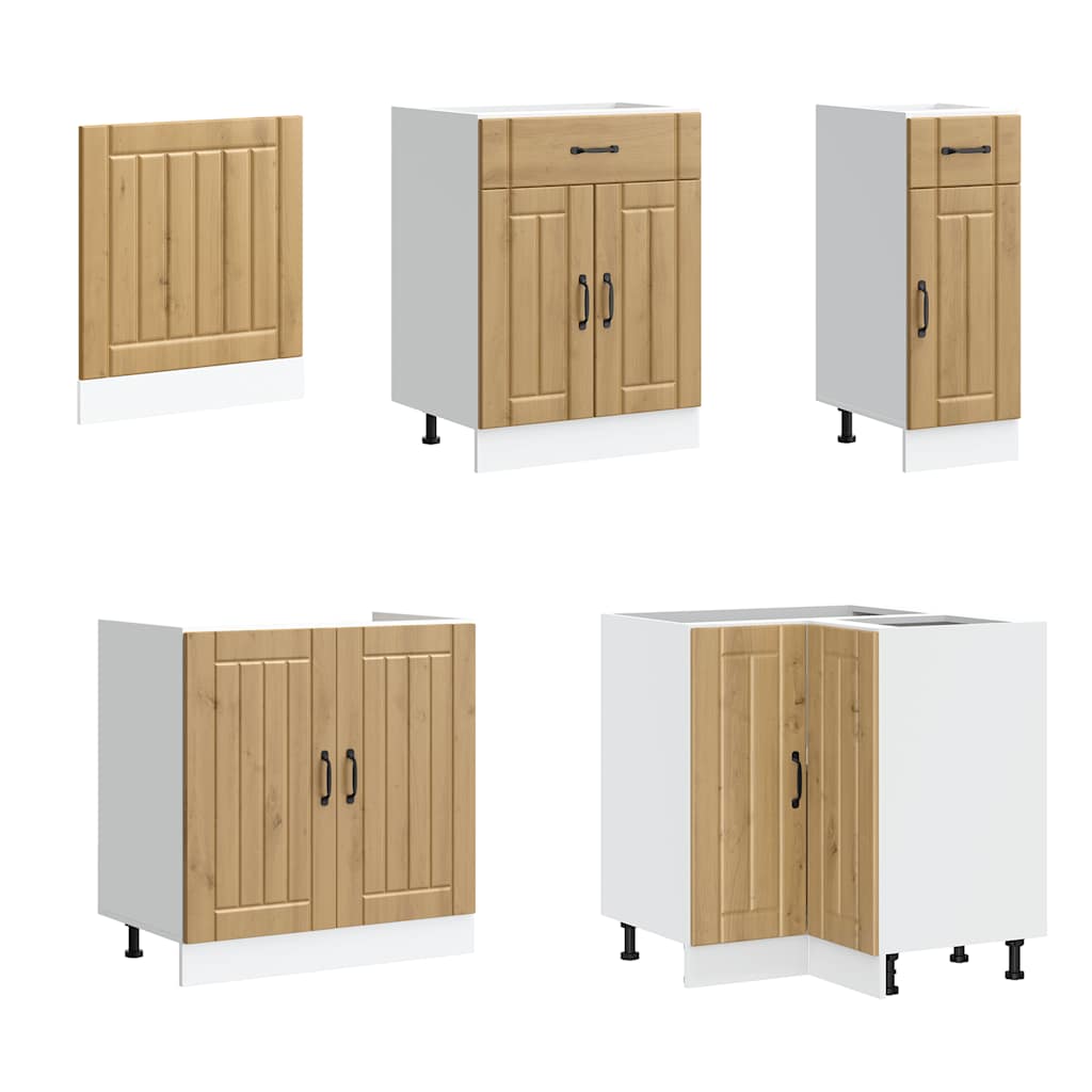 vidaXL Σετ Ντουλάπια Κουζίνας 11 τεμ. Lucca Αρτισιανή Δρυς Επεξ. Ξύλο