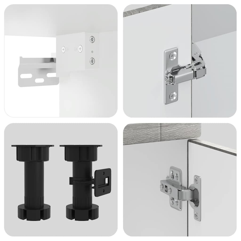 vidaXL Σετ Ντουλάπια Κουζίνας 11 Τεμαχίων Porto Επεξεργασμένο Ξύλο