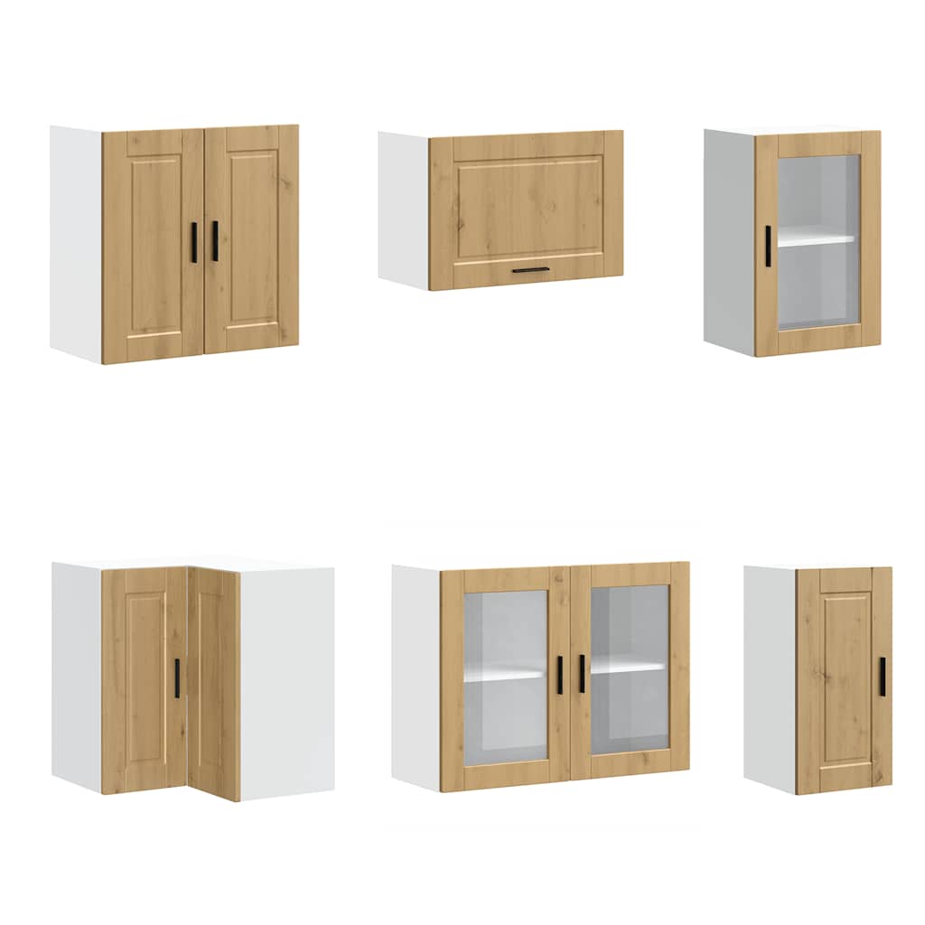 vidaXL Σετ Ντουλάπια Κουζίνας 11 Τεμαχίων Porto Επεξεργασμένο Ξύλο