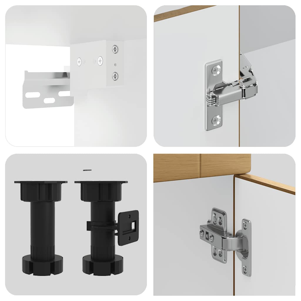 vidaXL Σετ Ντουλάπια Κουζίνας 11 Τεμαχίων Porto Επεξεργασμένο Ξύλο