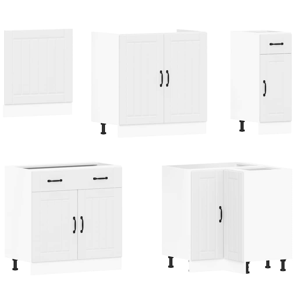 vidaXL Σετ ντουλαπιών κουζίνας 11 τεμαχίων Lucca Λευκό μηχανικό ξύλο