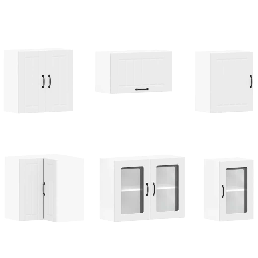 vidaXL Σετ ντουλαπιών κουζίνας 11 τεμαχίων Lucca Λευκό μηχανικό ξύλο