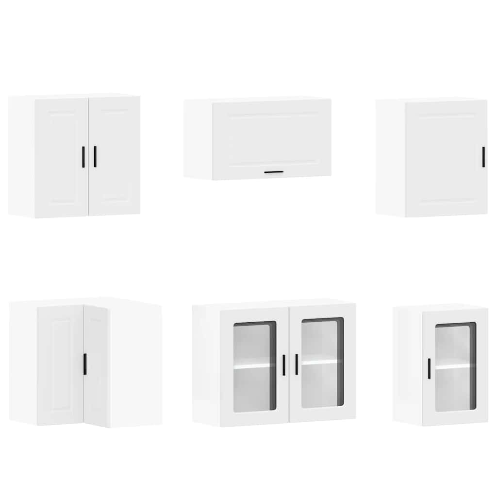 vidaXL Σετ Ντουλάπια Κουζίνας 11 Τεμαχίων Porto Λευκό μηχανικό ξύλο