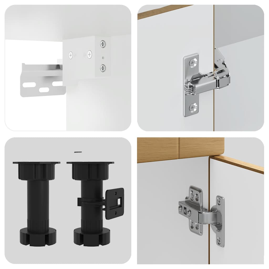 vidaXL Σετ Ντουλάπια Κουζίνας 11 Τεμαχίων Porto Επεξεργασμένο Ξύλο