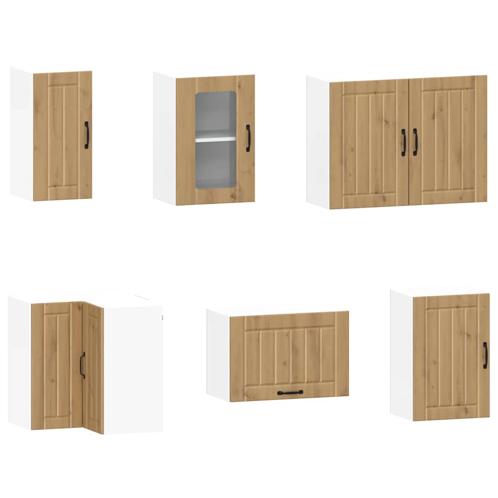 vidaXL Σετ Ντουλάπια Κουζίνας 11 τεμ. Lucca Αρτισιανή Δρυς Επεξ. Ξύλο