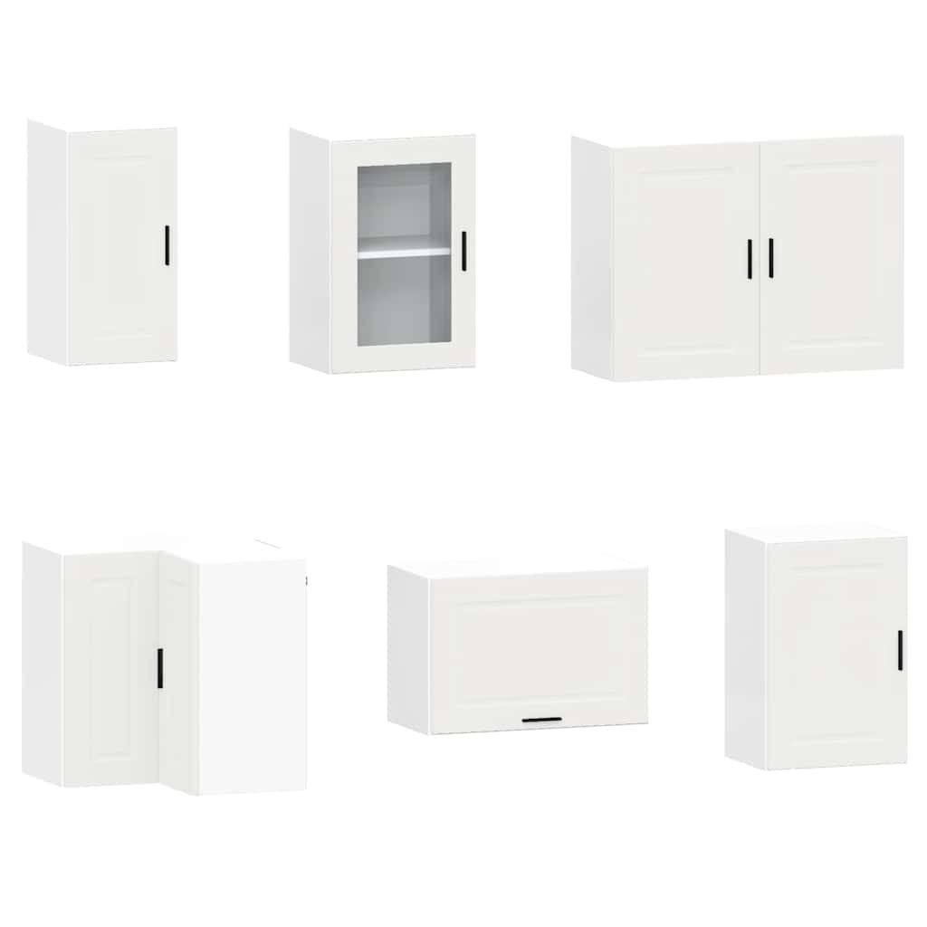 vidaXL Σετ Ντουλάπια Κουζίνας 11 Τεμαχίων Porto Λευκό μηχανικό ξύλο