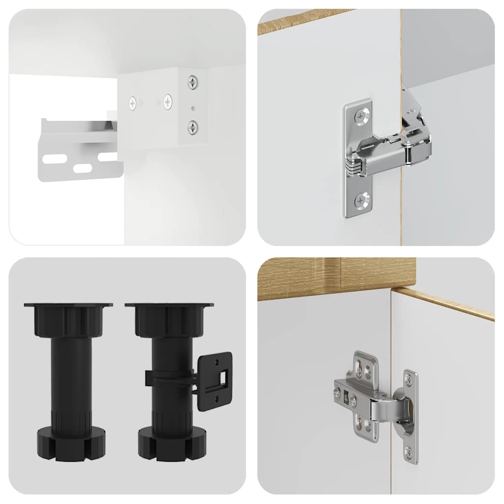 vidaXL Σετ Ντουλάπια Κουζίνας 14 τεμ. Lucca Sonoma Δρυς Επεξ. Ξύλο