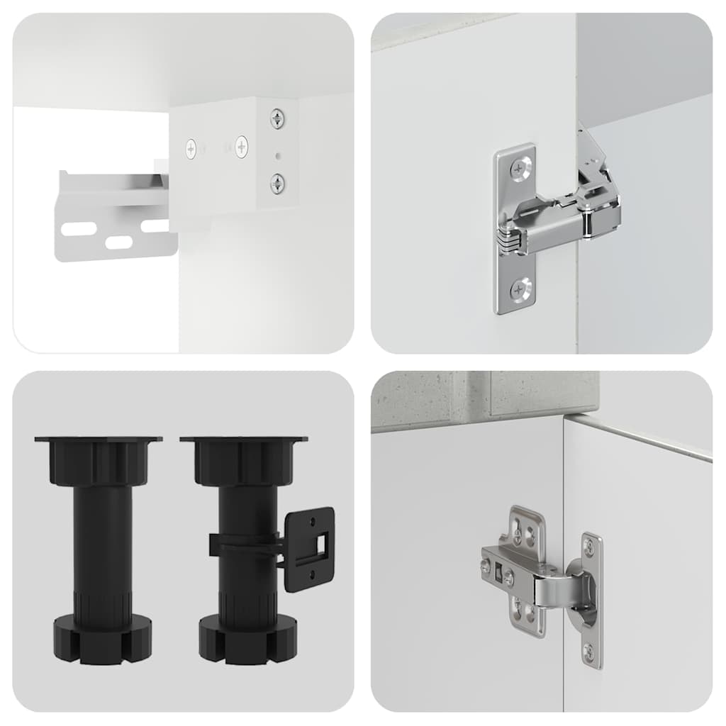 vidaXL Σετ Ντουλάπια Κουζίνας 14 τεμ. Lucca Γκρι Σκυροδ. Επεξ. Ξύλο