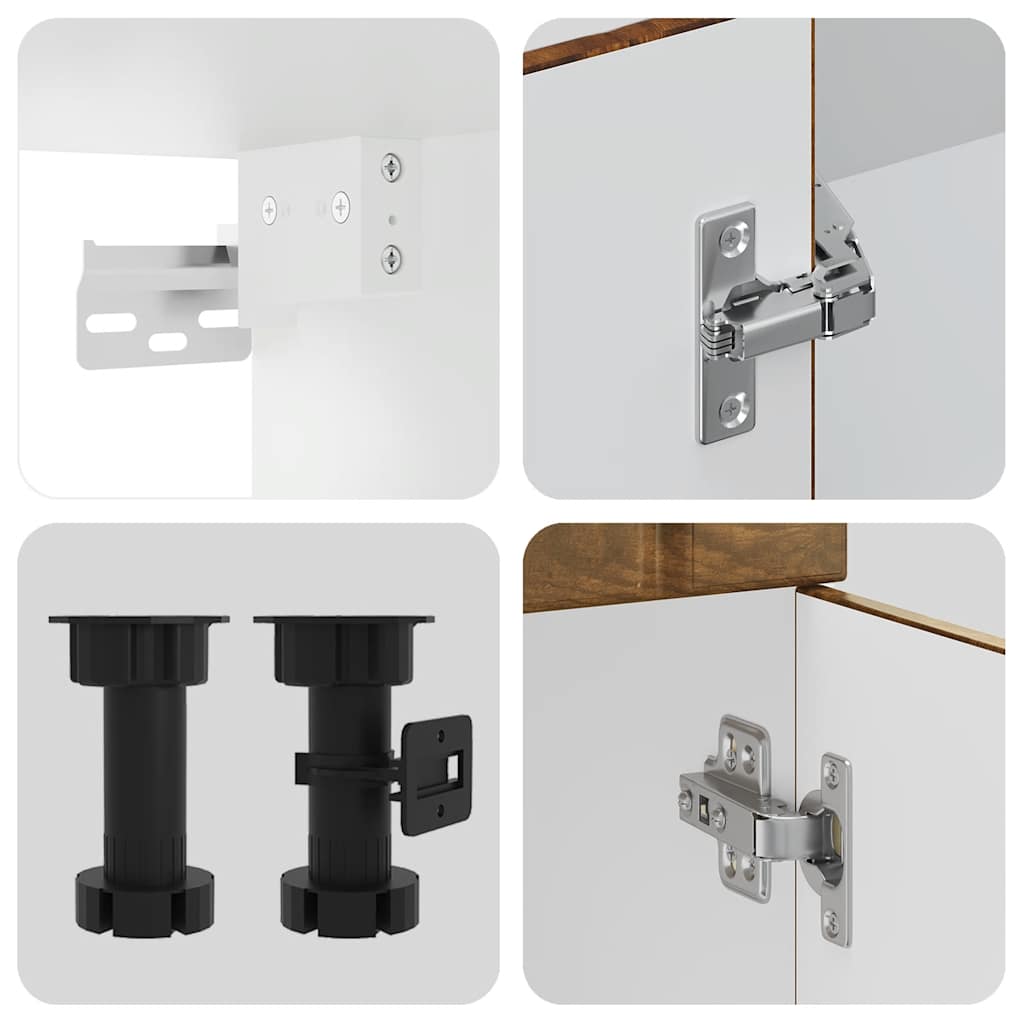 vidaXL Σετ Ντουλάπια Κουζίνας 14 τεμ. Lucca Καπνιστή Δρυς Επεξ. Ξύλο