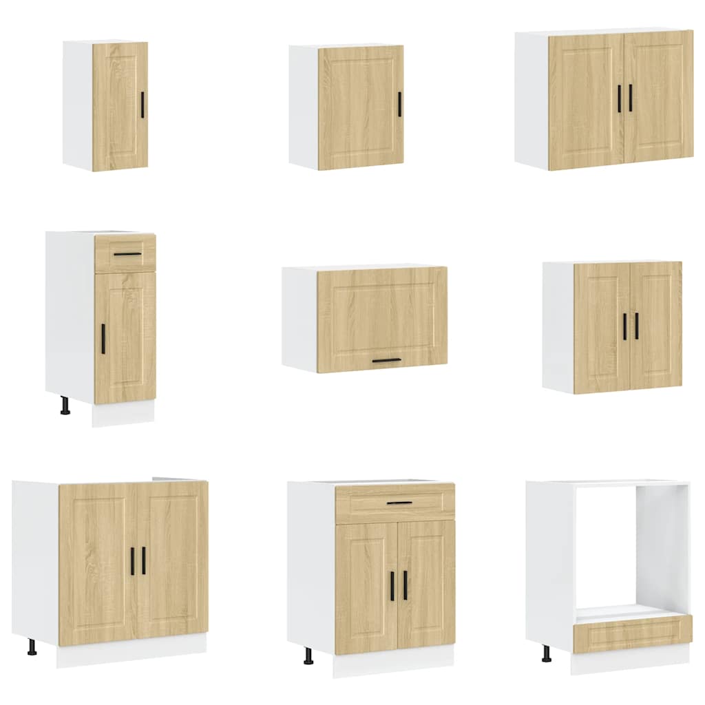 vidaXL Σετ Ντουλάπια Κουζίνας 14 Τεμαχίων Porto Επεξεργασμένο Ξύλο