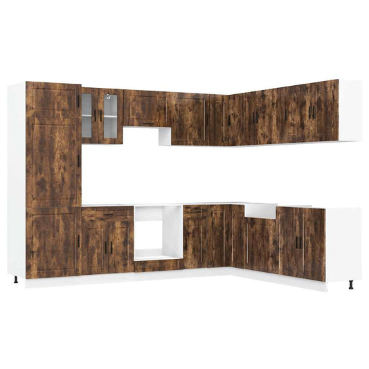 vidaXL Σετ Ντουλάπια Κουζίνας 14 Τεμαχίων Porto Επεξεργασμένο Ξύλο