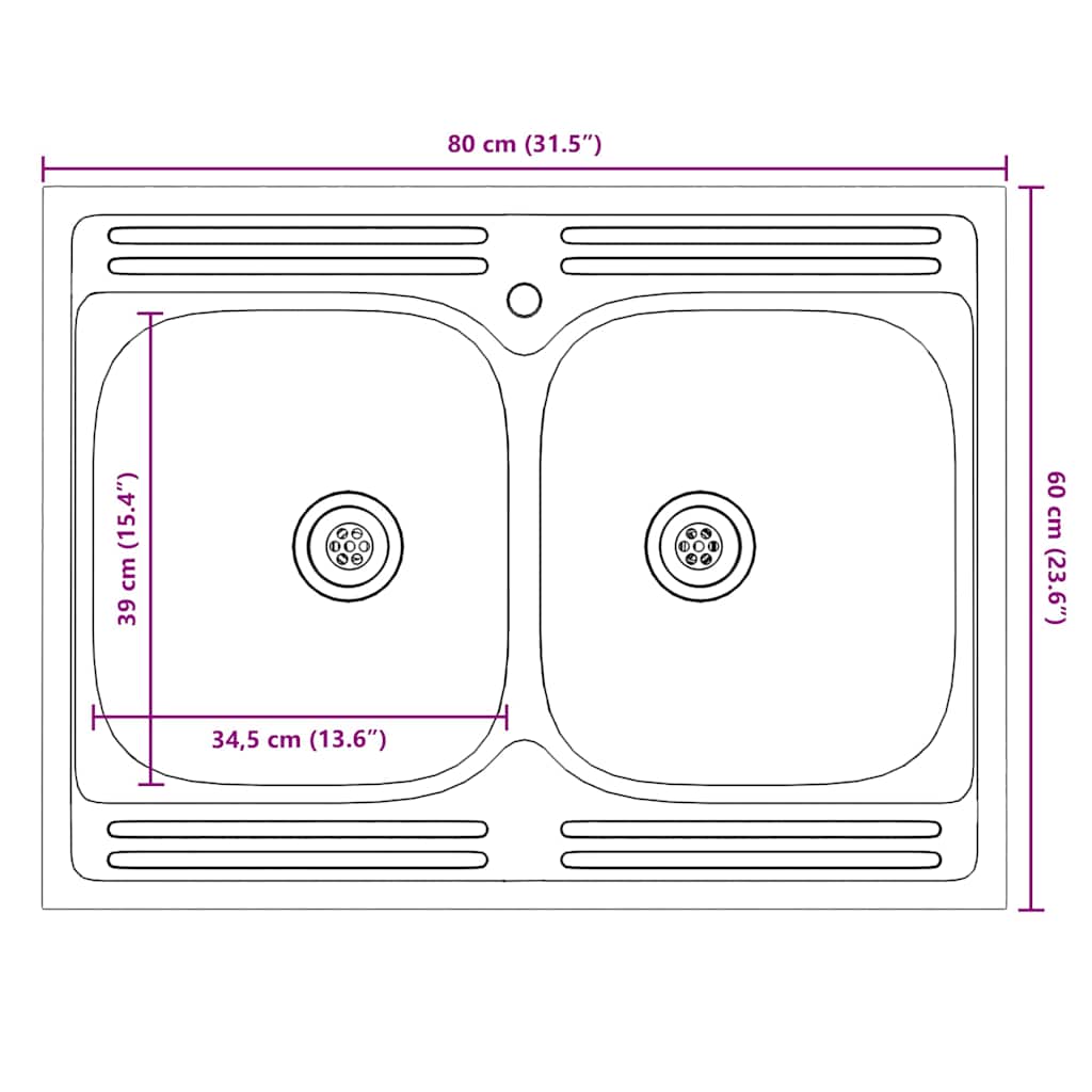 vidaXL Ντουλάπα Κουζίνας με αποθήκευση Kalmar Μαύρο 80 x 46 x 81,5 εκ