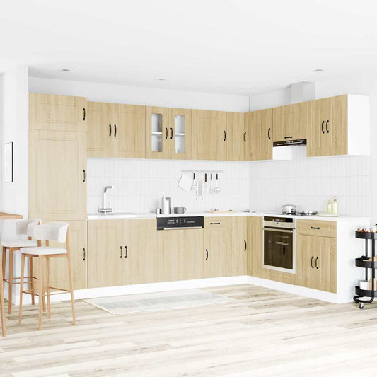 vidaXL Ντουλάπα Κουζίνας με πόρτα Kalmar Δρύς Sonoma 80 x 46 x 81,5 εκ
